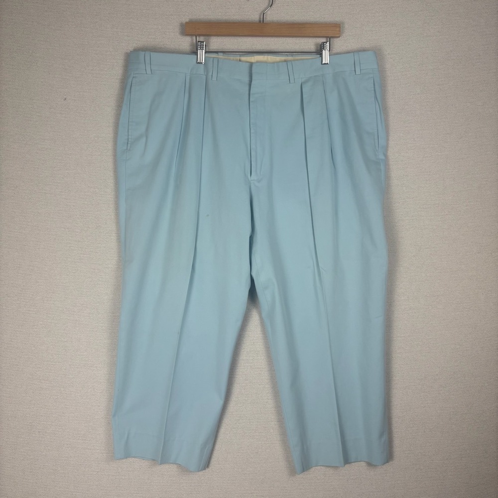 Vtg Ben Silver Trousers Mens 44x25 Pleated Pastel Blue Slacks Preppy Golf Club